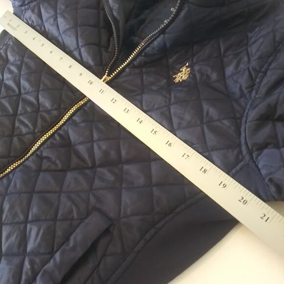 U.S. Polo Assn. women's size M navy blue quilted jacket - Picture 11 of 16